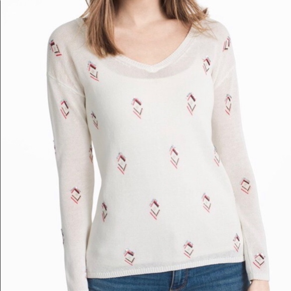 WHBM Cream Sweater Small NWT